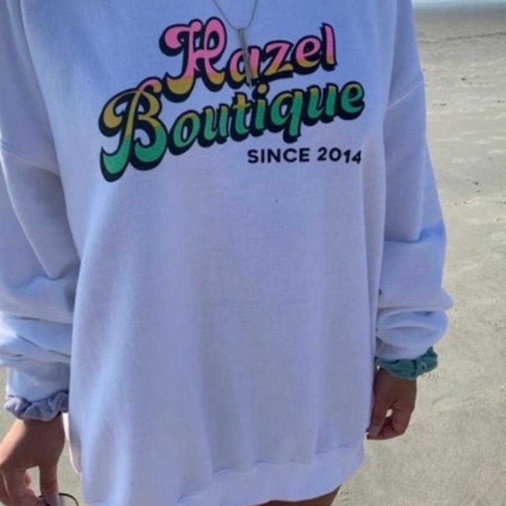 Hazel Boutique White Sweatshirt